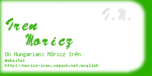 iren moricz business card